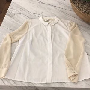 New JBRAND cotton and shear blouse.